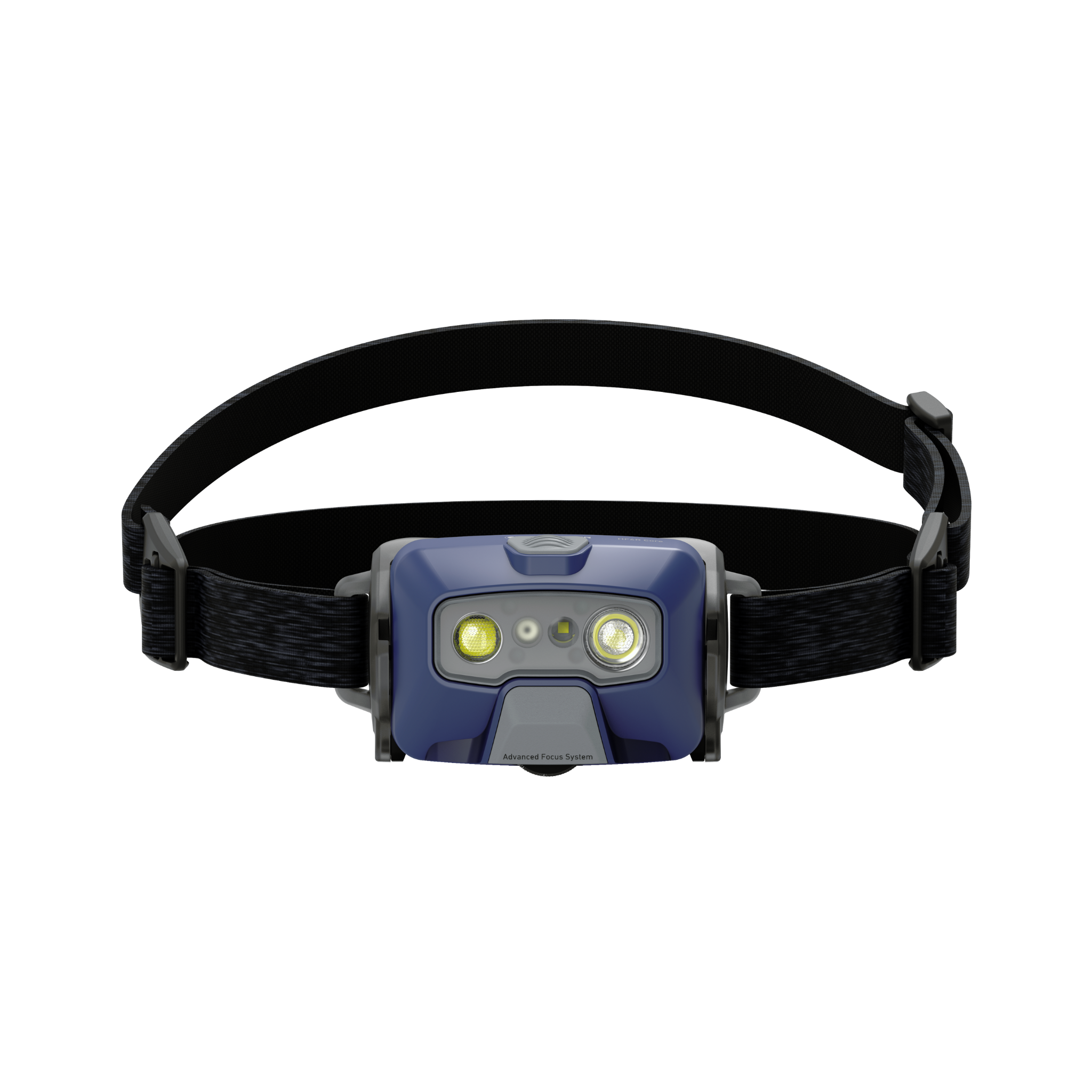 HF6R Core Headlamp Ledlenser blue housing with adjustable headband and dual LEDs