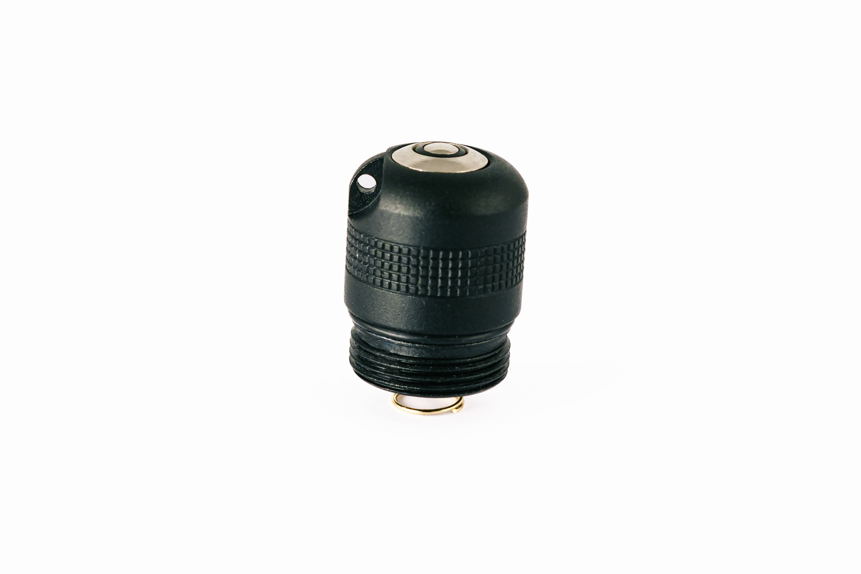 Ledlenser SPARES Torch End Cap for P5R and P5R 2 torches black knurled end cap with threaded base and small mounting hole visible