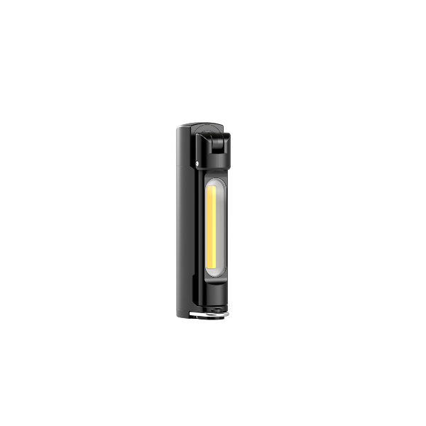 W7R Work Light black handheld Ledlenser worklight with a vertical yellow LED panel