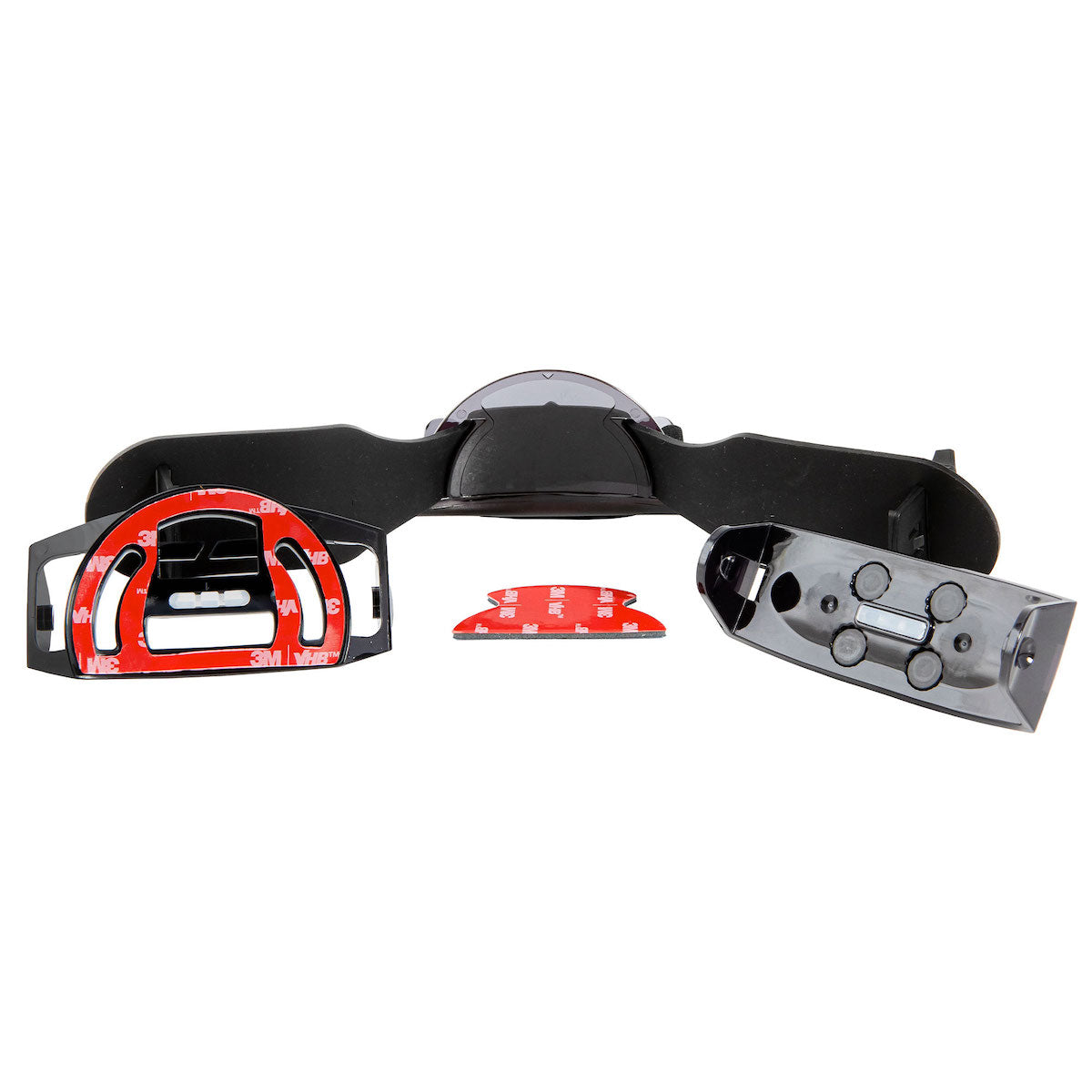 Ledlenser Full Helmet Mount Equipment for iH11R MH11 in black poly bag helmet mount with red 3M adhesive pads and mounting hardware