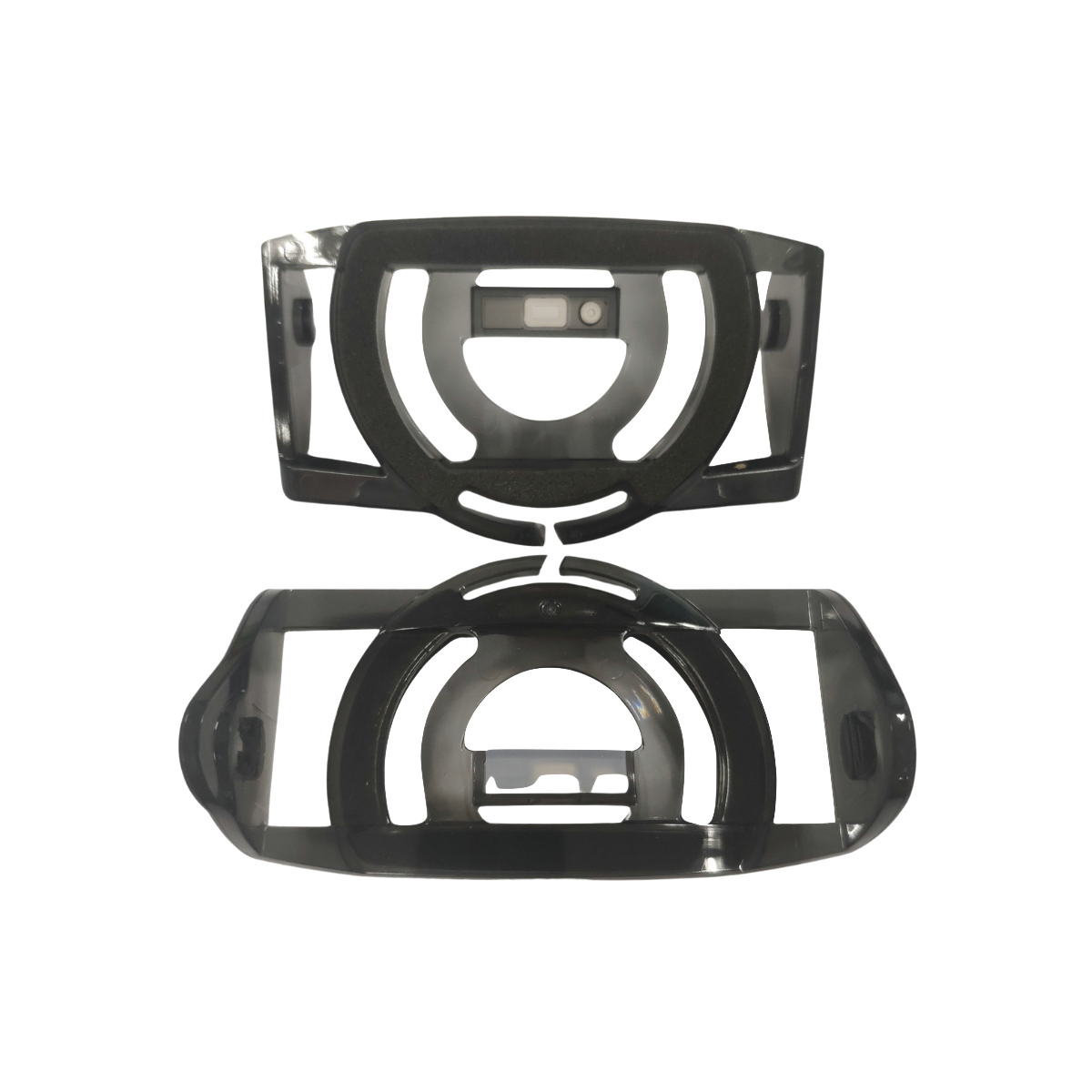 Base Plate For MH7 MH8 iH9R black plastic base plate accessory shown from front for Ledlenser MH7 MH8 and iH9R headlamps