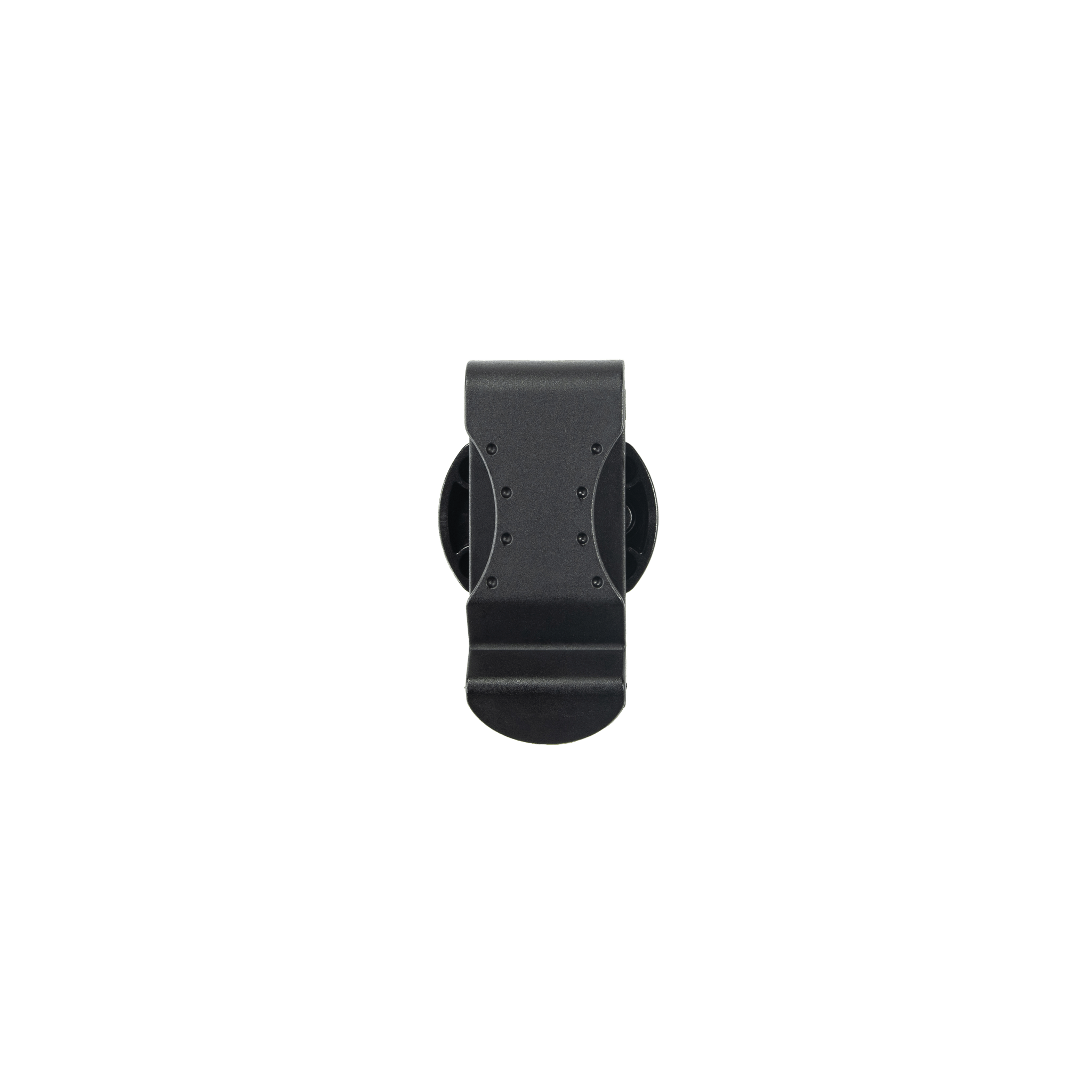 Belt Clip Type A Practical Lamp Clip Wide Ledlenser Compatibility black plastic clip shown from the front with mounting holes