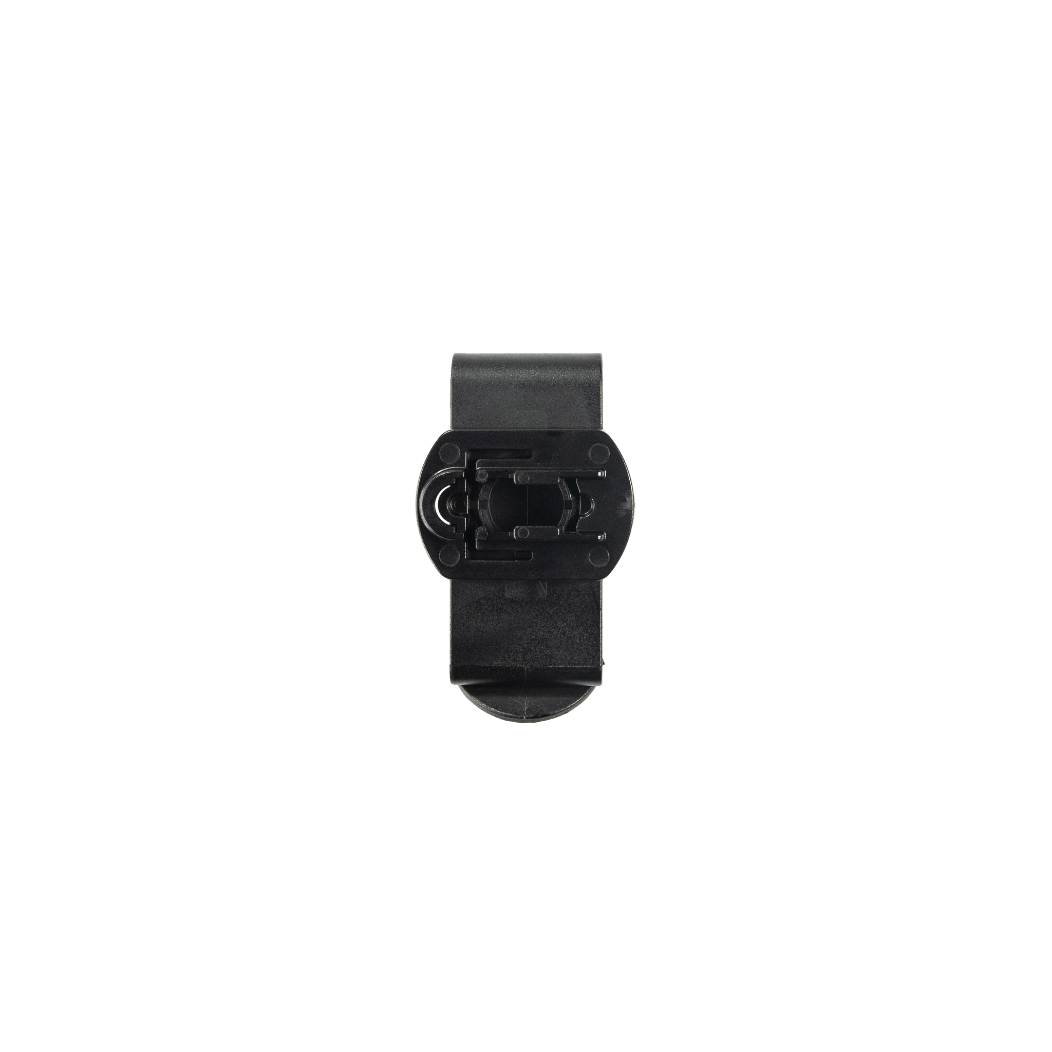 Belt Clip Type A Practical Lamp Clip Wide Ledlenser Compatibility seen from rear with the clip mechanism in black