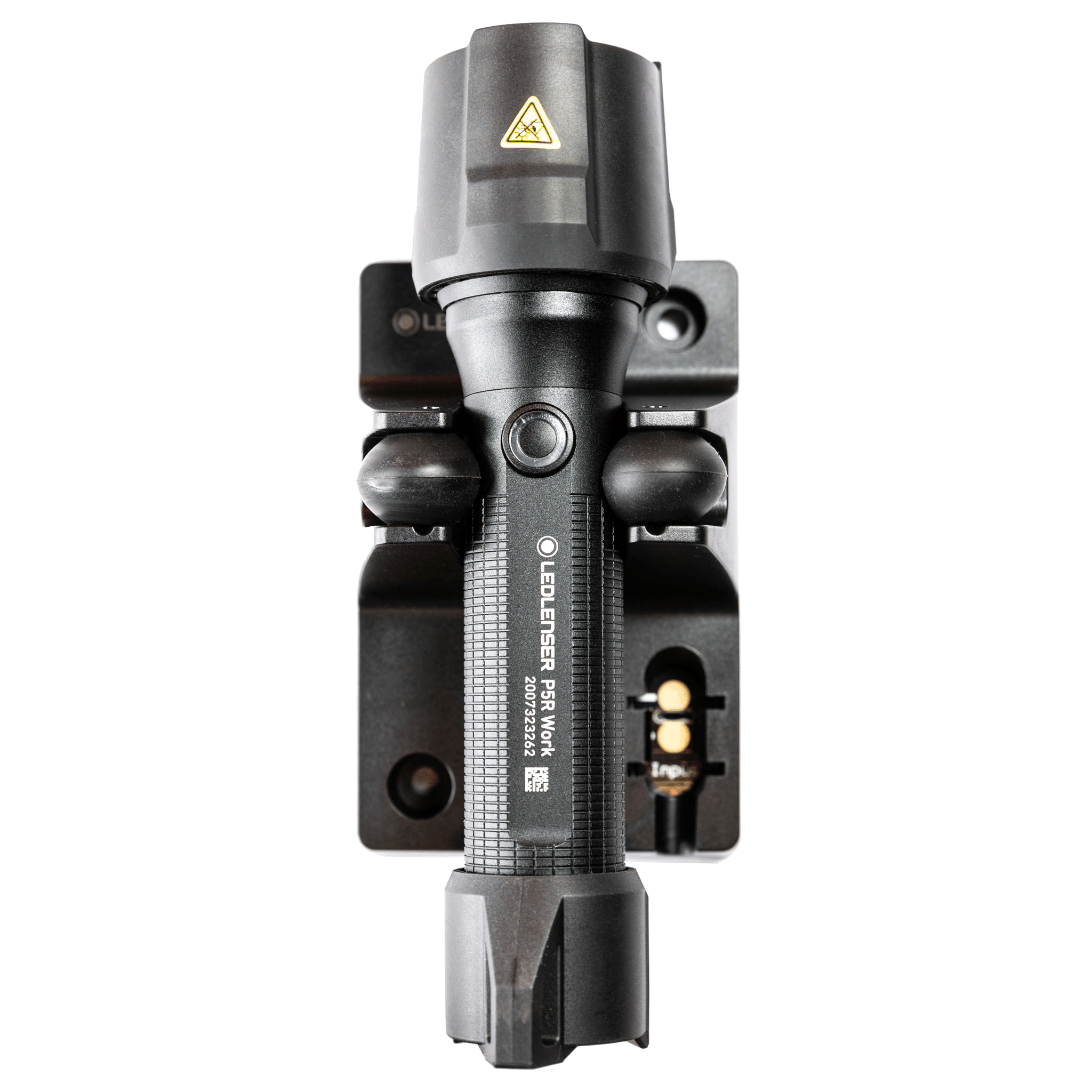 Charging Station Type A Suits P5R Core & P5R Work Torches charging dock with a Ledlenser torch inserted