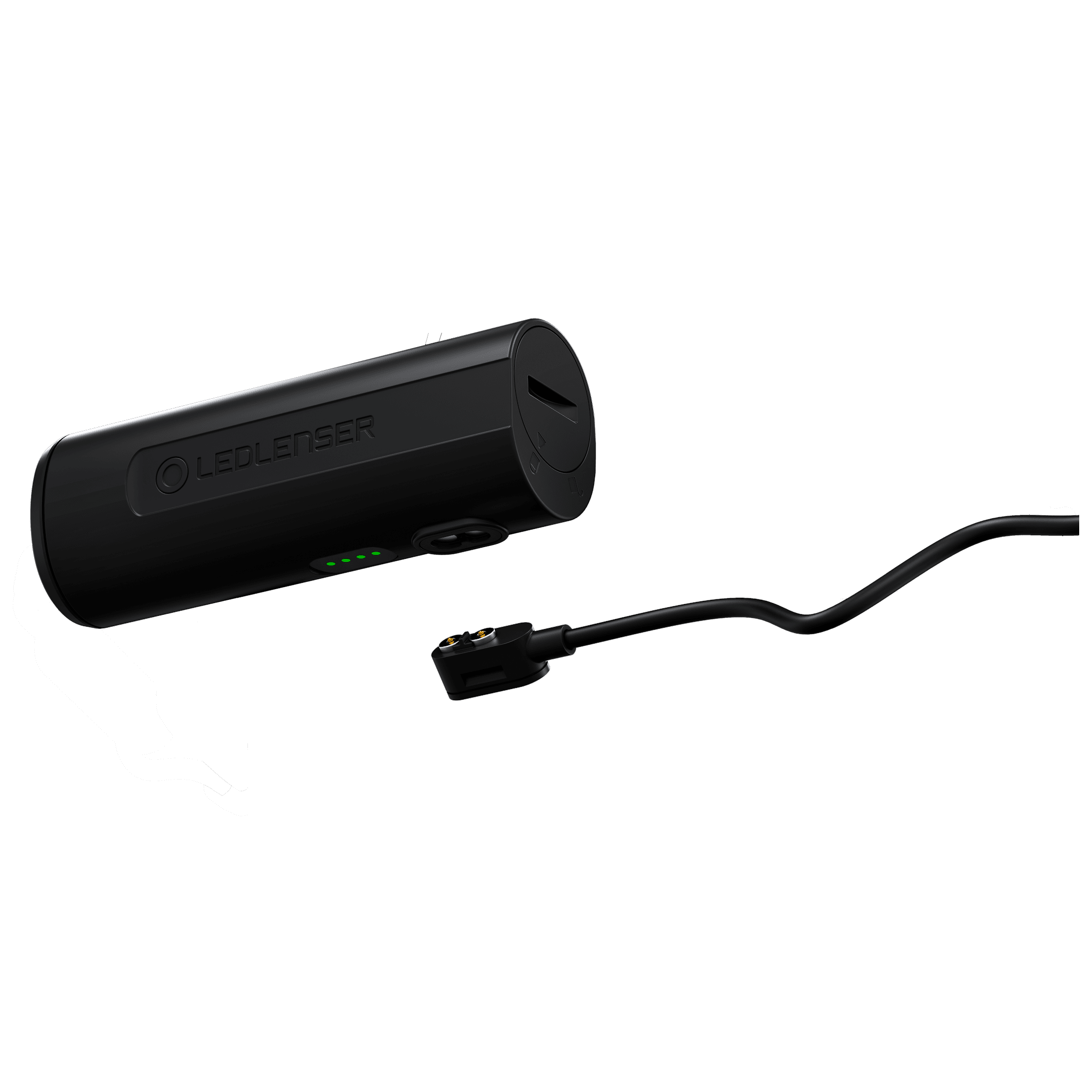 Ledlenser H7R Core headlamp charging module with battery pack and magnetic cable connector