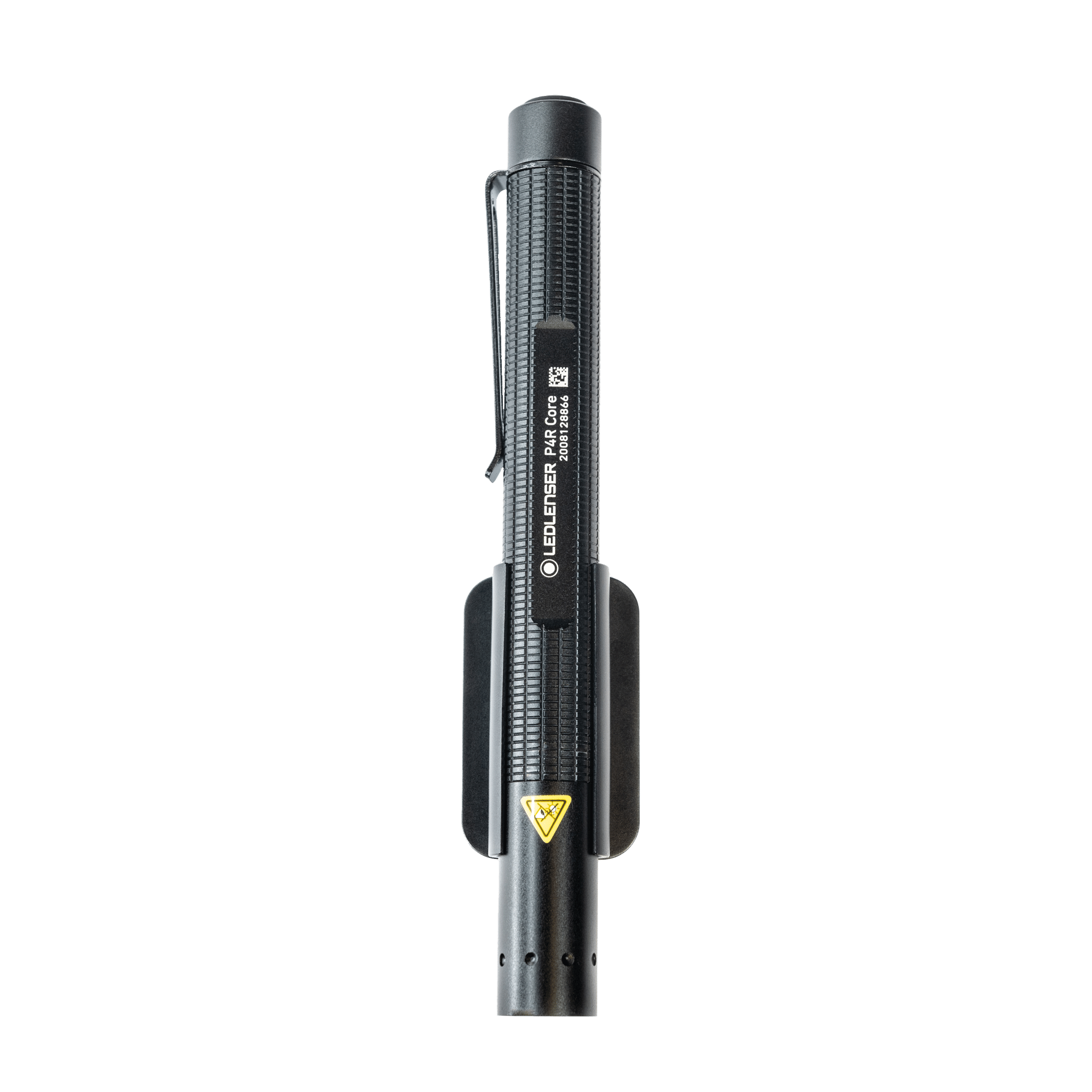 Ledlenser Lamp Adapter Type A Torch Dock Suits P2R Core P2R Work P4R Core & P4R Work shown in a straight on side view with its textured grip and mounting arms