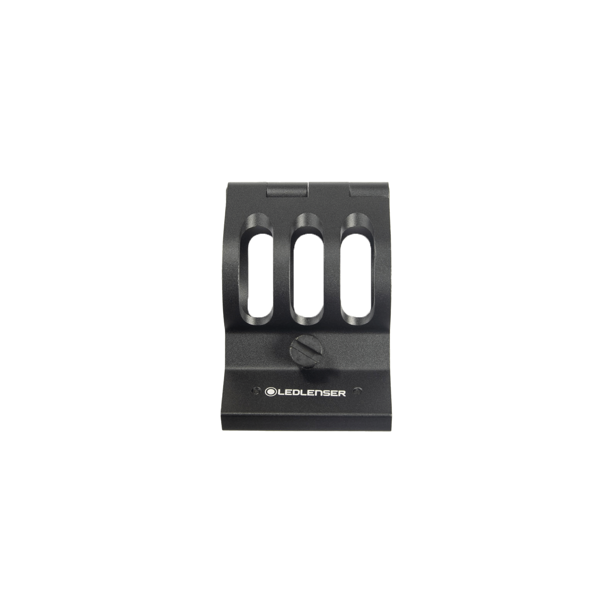 Ledlenser Magnetic Mount Suits MT10 & MT14 Torches black metal mounting clip with three slots and adjustment screw