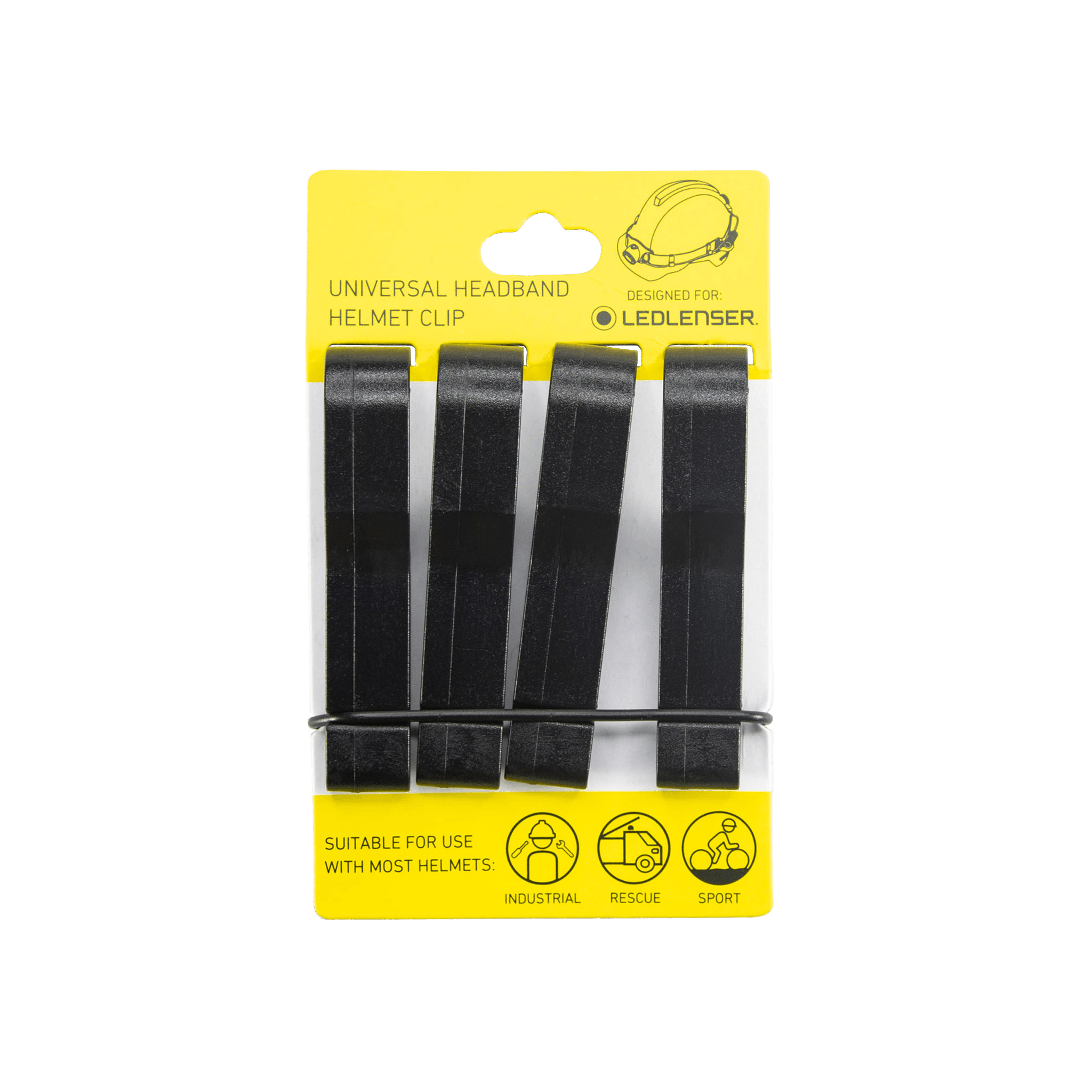 Universal Headlamp Headband Helmet Clip - 4 Pack