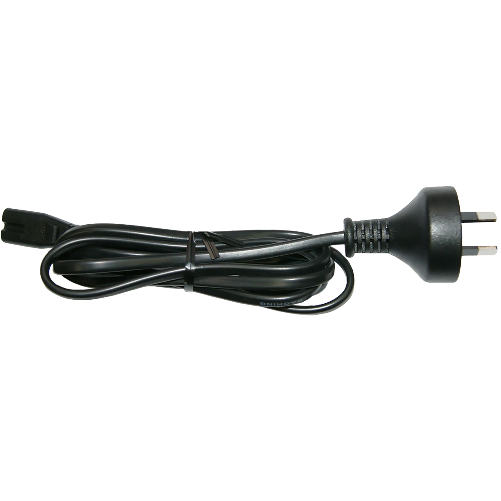 Cable Charge AU Power Plug with Cable black Australian 2‑pin plug with long attached cord