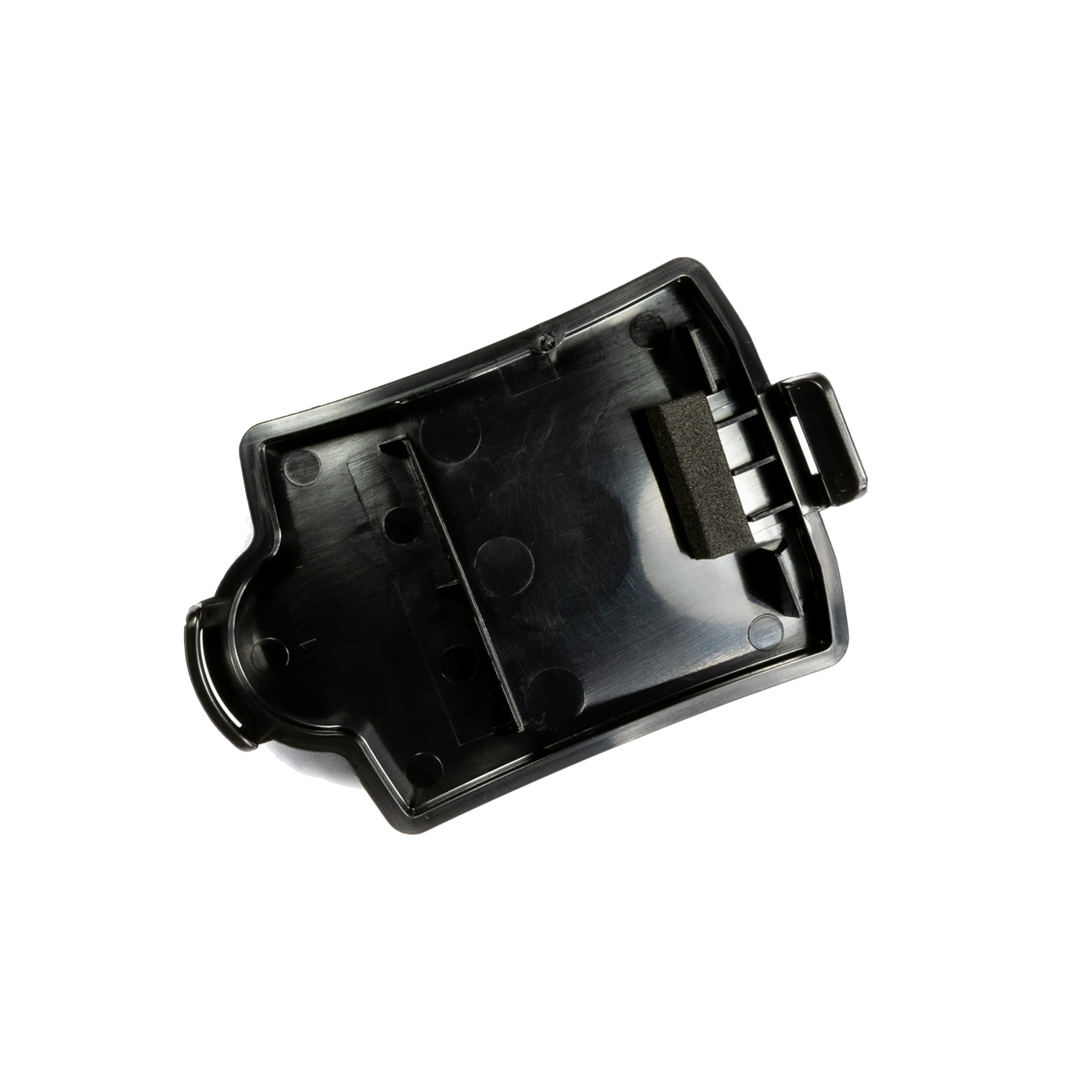 Battery Box Cover for H7 2 and H7R 2 a black plastic case with a latching clip viewed from a slightly angled top perspective