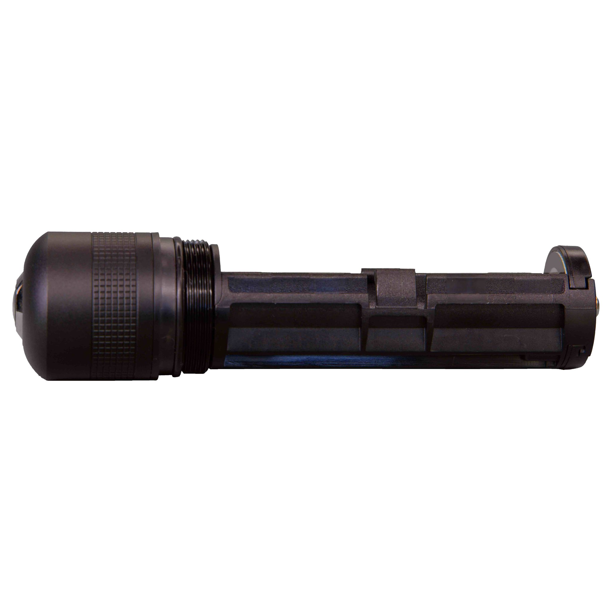 Ledlenser Battery Case and Switch for P7R torch shown as a black modular component laid horizontally