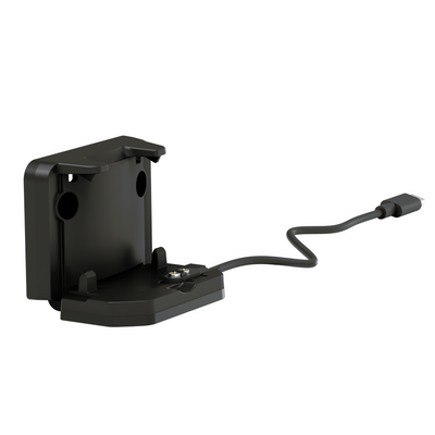 HF6R Signature Headlamp charging dock with USB C cable and base for LEDlenser charging cradle accessory