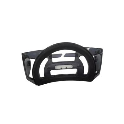 Base Plate for MH11 iH11R Ledlenser headlamp mounting plate shown from front left angle in black plastic