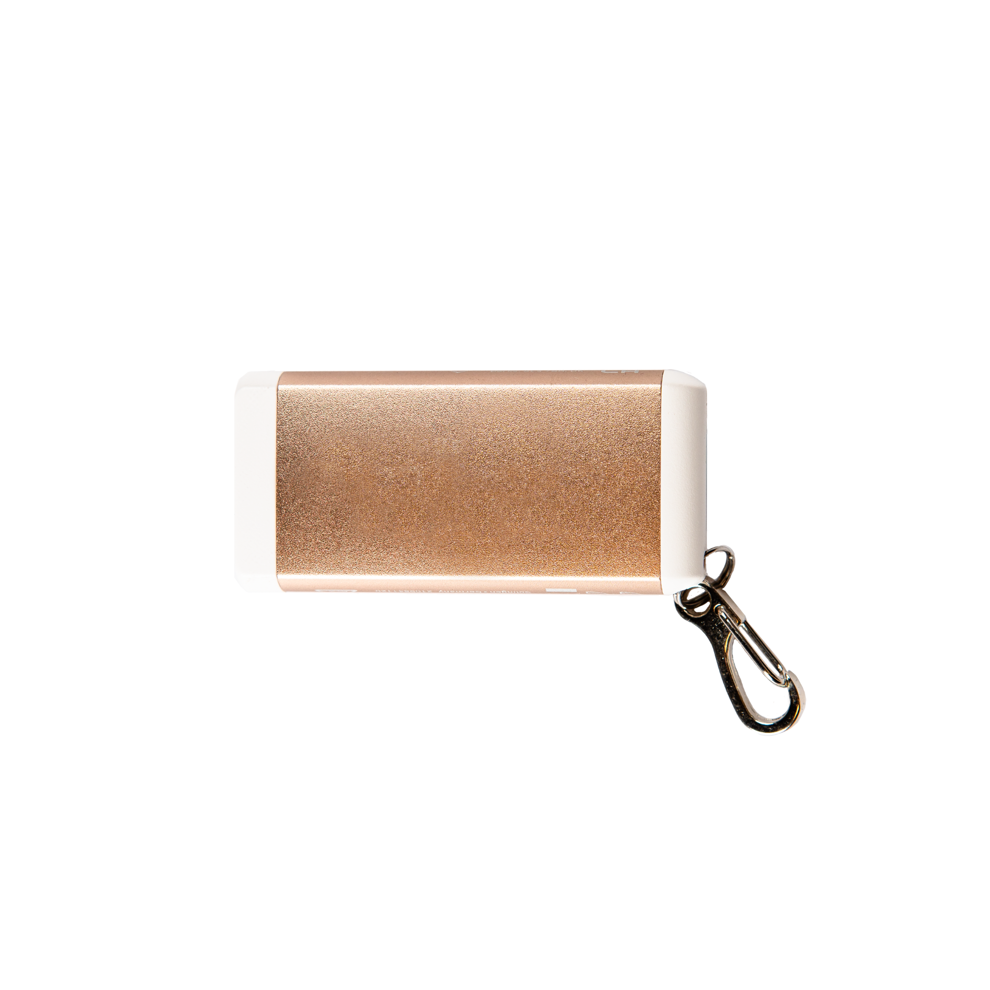 Ledlenser K6R Keychain Light compact rose gold rechargeable key ring lamp with metal clip attached and visible in image
