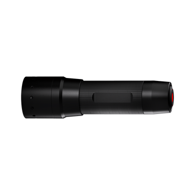 Ledlenser P7 Core Torch in black with textured grip displayed in side profile