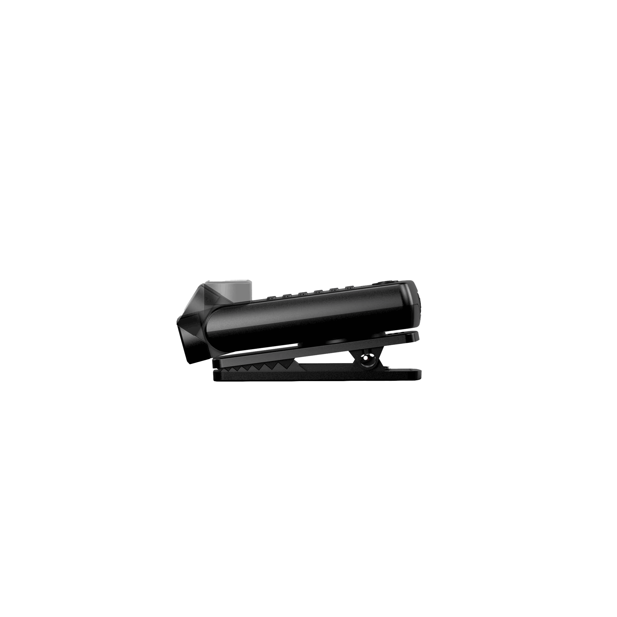 Ledlenser W1R Work Clip Light in side view compact black clip on work light designed for hands free use