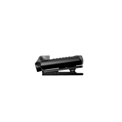 Ledlenser W1R Work Clip Light in side view compact black clip on work light designed for hands free use