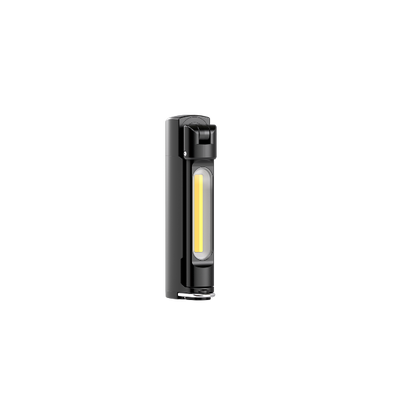 W7R Work Light black handheld Ledlenser worklight with a vertical yellow LED panel
