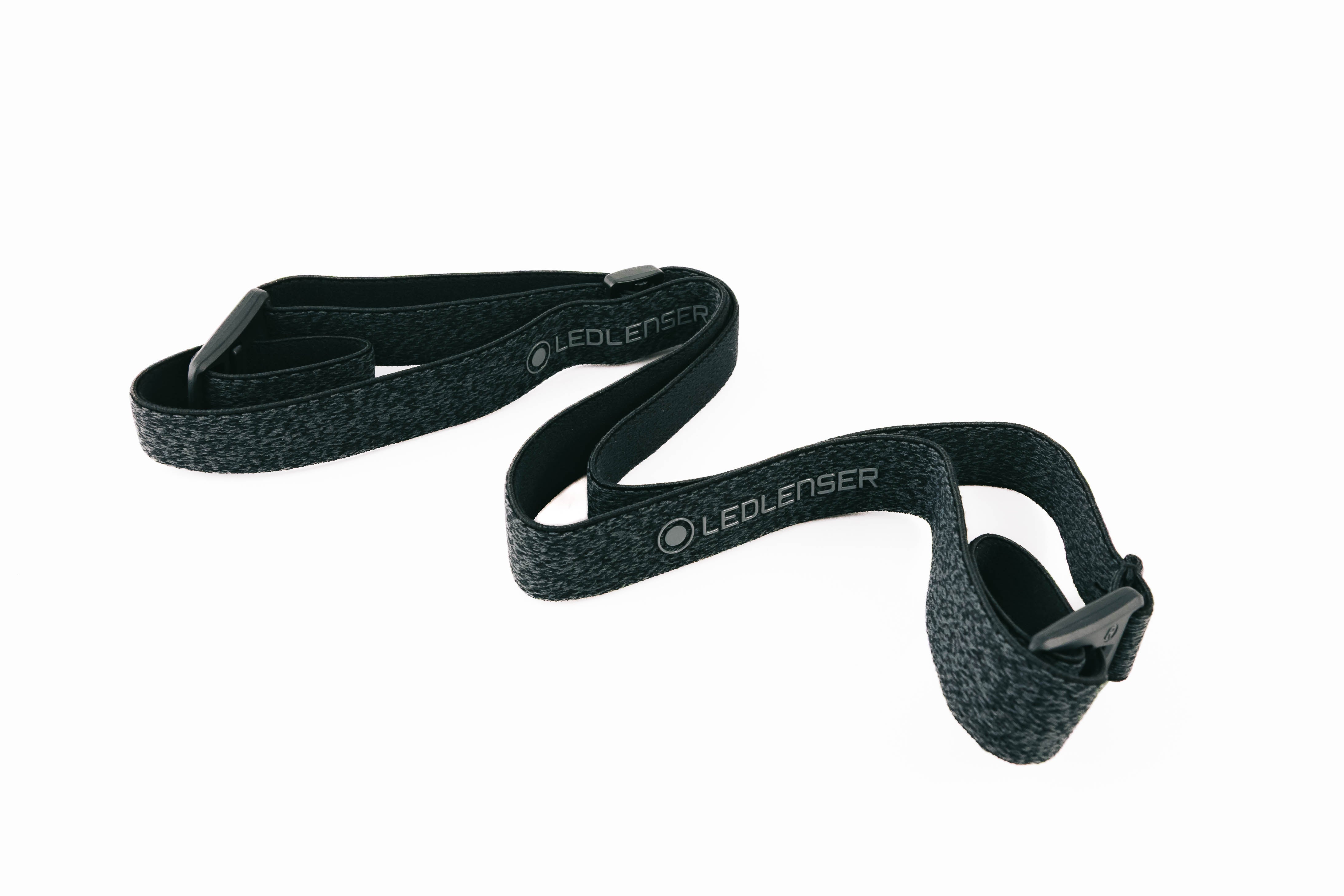 Ledlenser Spare Part Headband HF6R Core Black Poly Bag replacement headband shown as two black elastic straps with Ledlenser branding