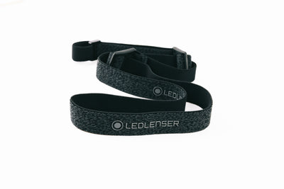 Ledlenser Spare Part Headband HF6R Core Black Poly Bag black textured headband with logo visible