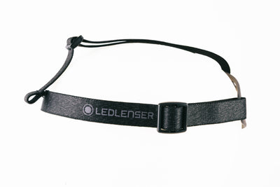 Ledlenser Spare Part Headband HF8R Core Black Poly Bag black adjustable headband with buckle shown