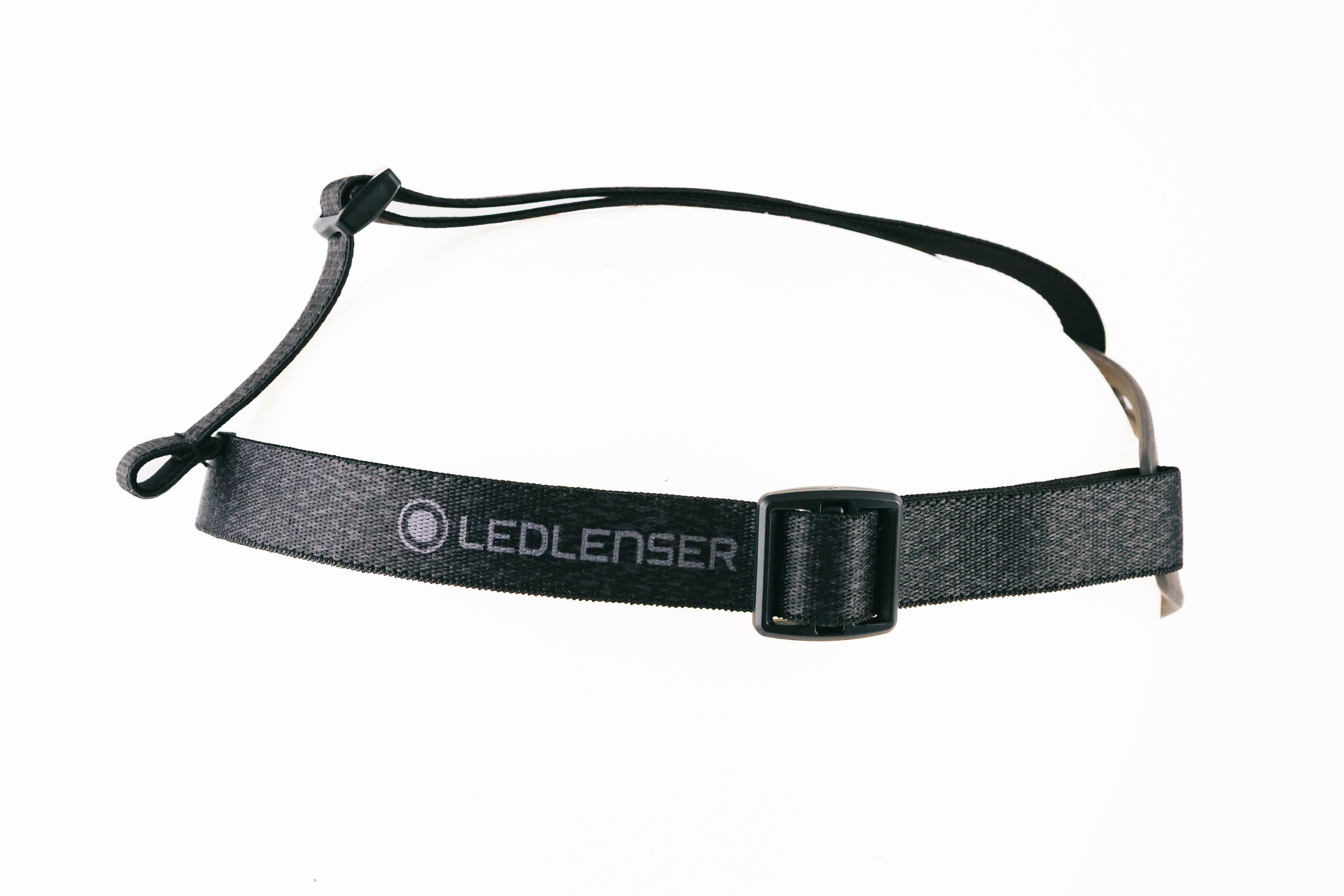Ledlenser Spare Part Headband HF8R Core Black Poly Bag black adjustable headband with buckle shown