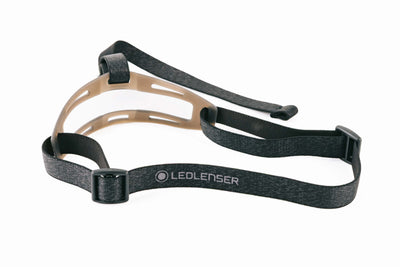 Ledlenser Spare Part Headband HF8R Core Black Poly Bag replacement headband for HF8R Core headlamp with black strap and tan frame