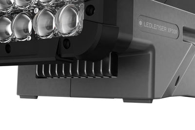 XP30R Spotlight close up in front left view showing multiple LED lenses and rugged grey housing with XP30R branding