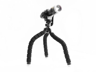 MT6 Battery Operated Torch mounted on a flexible three leg tripod with the head at the top