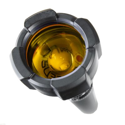 Colour Filter Set 53mm yellow filter module shown from above for Ledlenser P17R Core torch accessory highlighting the filter element and mounting