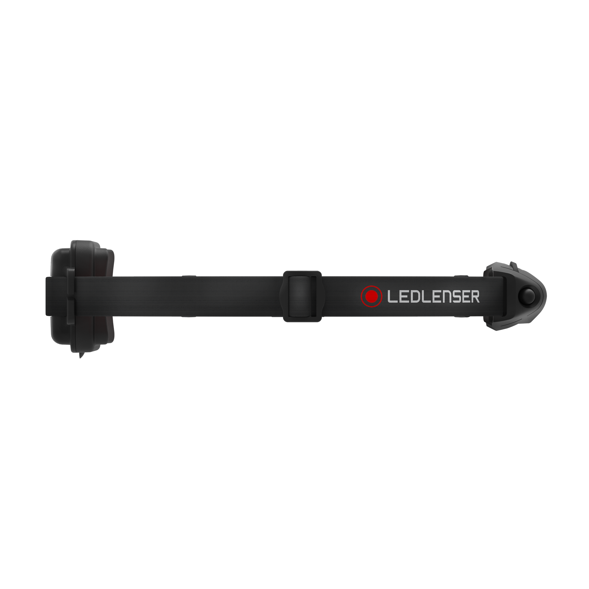 H4 Headlamp head strap mounting accessory in black with buckle and Ledlenser logo shown horizontally
