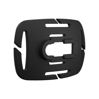 Ledlenser Helmet Connecting Kit Type H mounting plate in black with adjustable clamp for H Series headlamps shown side view
