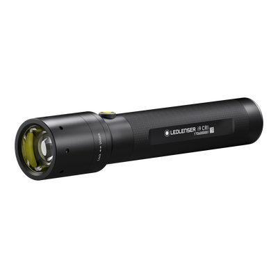 Ledlenser i9 CRI Torch black cylindrical handheld flashlight with front lens and textured grip