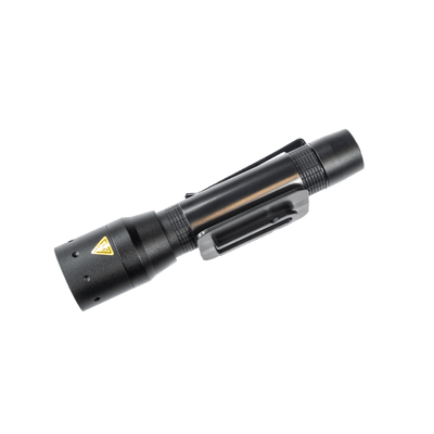 Lamp Adapter Type B Torch Dock Suits P5R Core & P5R Work compact black cylindrical adaptor with integrated clip for mounting on compatible Ledlenser torches