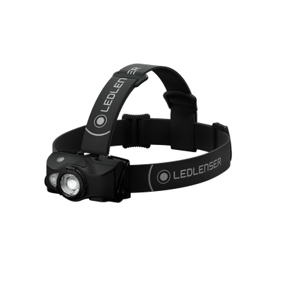 Ledlenser MH8 outdoor headlamp with adjustable black head strap and front light unit