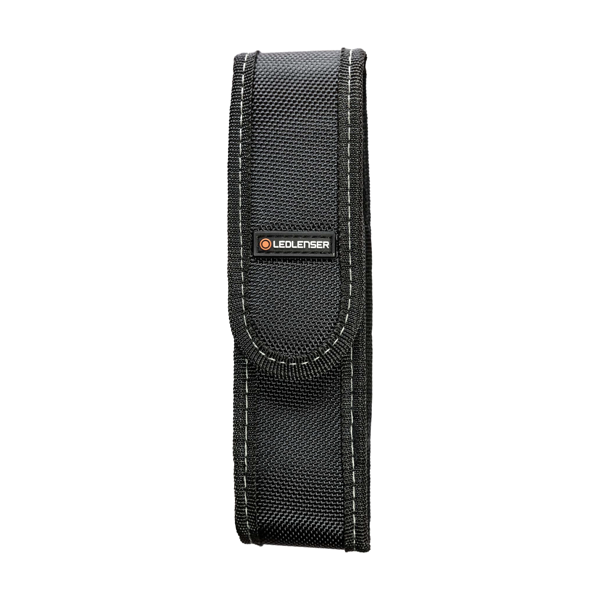 Ledlenser Pouch Type O black nylon holster with white stitching for P6R Work and P7R Work torches