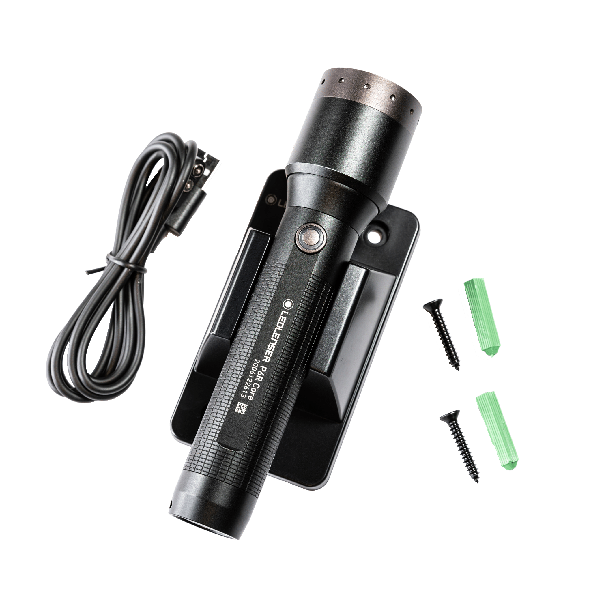 Ledlenser Wall Mount Type A charging cradle for P6R Core P6R Signature and P6R Work with power cable and mounting screws