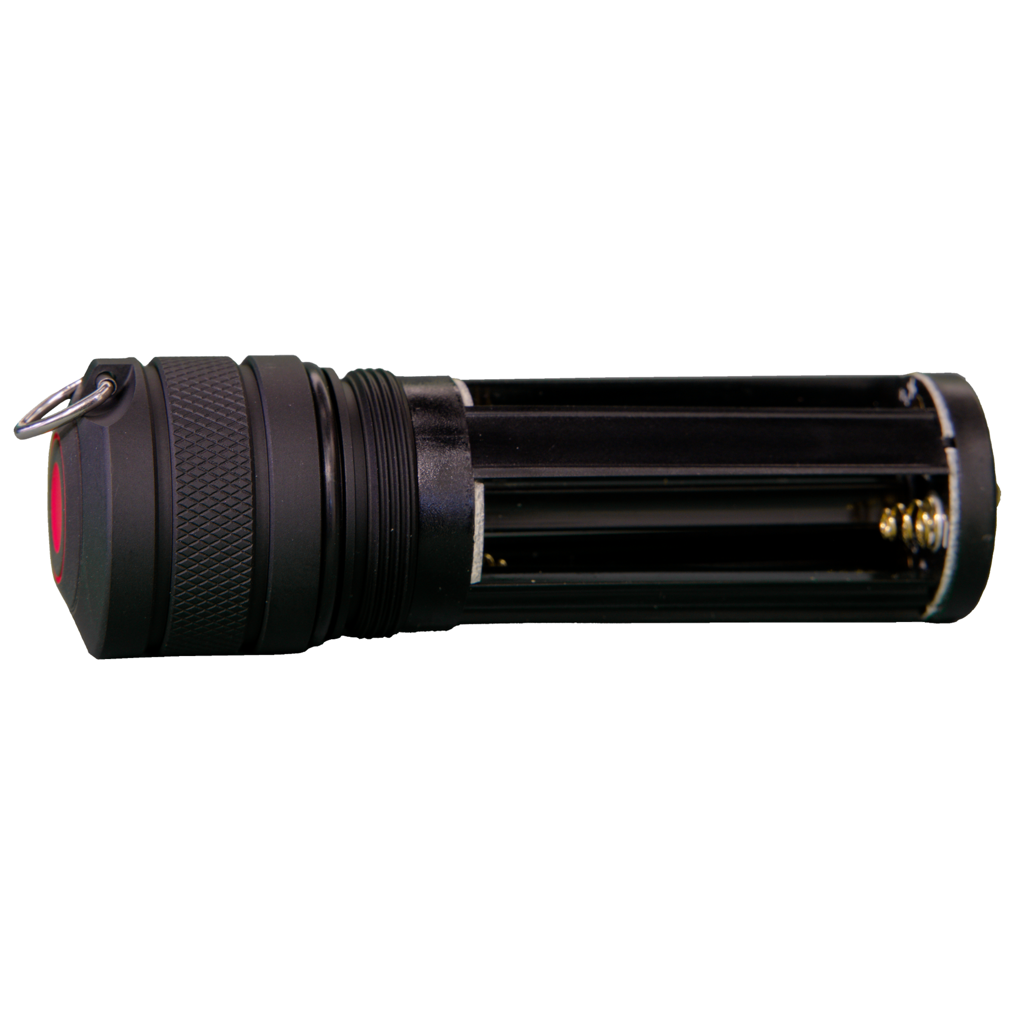 Ledlenser Battery Case Switch P7 P7 2 Old: black cylindrical battery case switch module with visible internal contact springs and housing