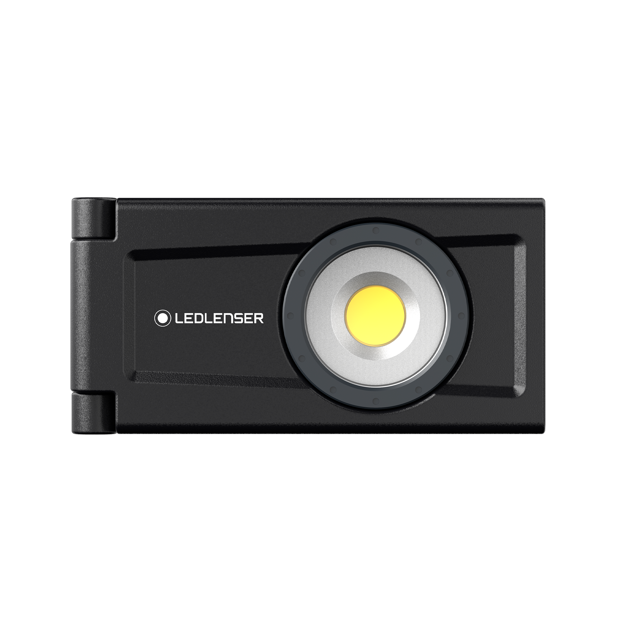 Ledlenser iF3R Spotlight in black housing horizontal view showing the round LED module at center
