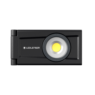 Ledlenser iF3R Spotlight in black housing horizontal view showing the round LED module at center