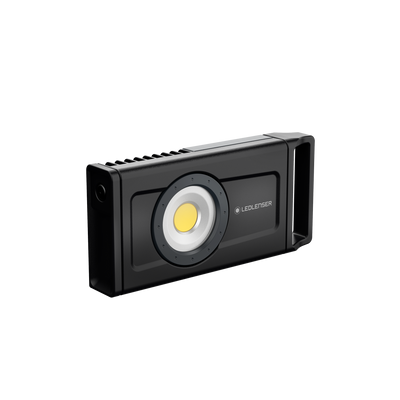 Ledlenser iF4R Spotlight black compact portable rechargeable spotlight with central circular LED and integrated side handle
